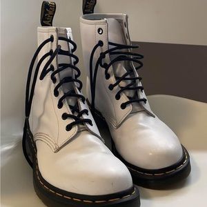 white doc marten boots